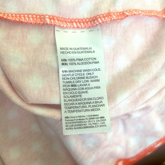 Chico's Orange Fitted Short Sleeve Tee - Picture 4 of 7